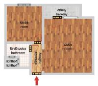 Vaskapu utca 
87MFt - 40 m2 eladó Bauhaus lakás Budapest 9. kerület
