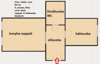 Nádor utca 
110MFt - 64 m2 eladó lakás Budapest 5. kerület